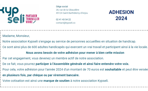 Bulletin d’adhésion et/ou de don pour l’année 2024