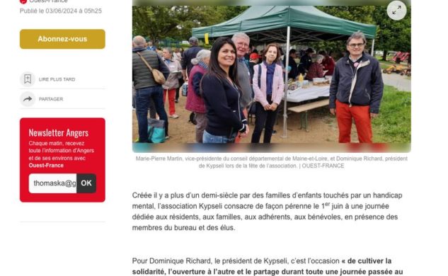 Kypseli mis à l’honneur par Ouest-France.